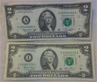 1976 & 2003 $2 Note