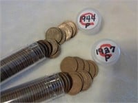 2 Tubes of Wheat Cents 1937 & 1944