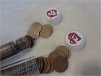 2 Tubes of Wheat Cents 1919-P & 1957-D