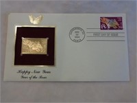 First Day Issue Gold Stamp - New Years Day