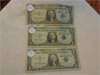 $1 US Silver Certificates 1957, 57-A & 57-B