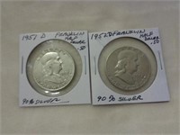 1951-D & 1952-D Franklin Half Dollar