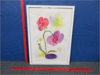 '07 signed brorson watercolor "designer blossoms"