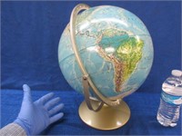 old "rand mcnally" world globe (metal frame-base)