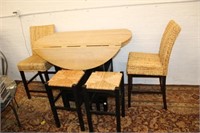 5pc Set Sea Grass Chairs, Stools, Bar