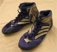 Size 11 1/2 Blue Adidas Wrestling Shoes