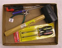 Rubber Mallet And Screwdriver Lot