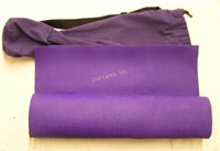 Purple Yoga Mat And Cloth Carrying Case