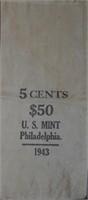 Canvas Mint Bag For 1943 War Nickels.