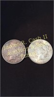 2- 1926 & 1922 Liberty Peace Dollars