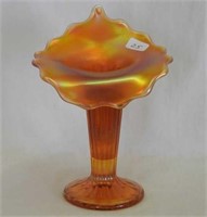 N's Footed Fine Rib JIP 6 1/2" vase - marigold
