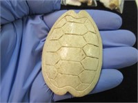 nice carved turtle stone piece (2.5+ inch long)