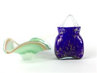 2 pieces decorative glassware