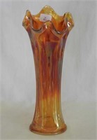 Butterfly & Berry 7 1/2" vase - marigold