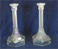 Chesterfield 9" candlesticks - white