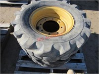 2-Backhoe Front Tires and Wheels 8 Hole