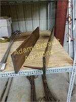 2 custom wood 7 x 36 wall shelves