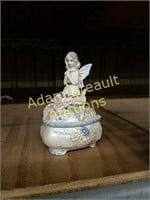 5 inch porcelain angel keepsake box