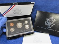 1997 us coins 90% silver proof set in box