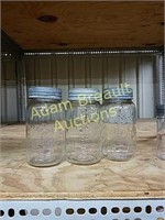 (3) quart Crown (Canada) canning jars