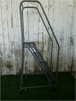 Cotterman rolling ladder with rails