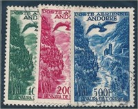 ANDORRA-FRENCH #C2-C4 USED VF