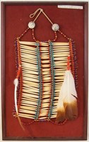 Plains Indian breast plate w/ 19th c. trade beads