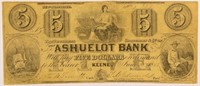 Scarce Keene New Hampshire $5.00 Obsolete.