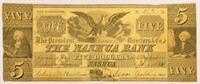 Nashua Bank $5.00 Obsolete.