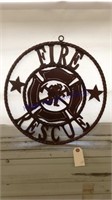 Fire and rescue wall hanging , 15" round