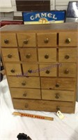 17 drawer wood organizer