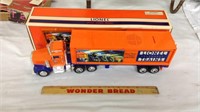 Taylor Trucks toy semi, Lionel trains