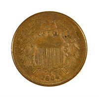 Uncirculated 1864 Two Cent Piece.