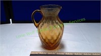 Vintage Amber Glass Pitcher