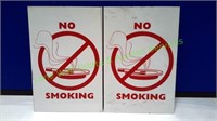Vintage No Smoking Metal Signs