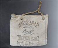 Vintage DESERT Brand WATER BAG w/ Rope Handle