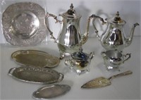 Silver plated items including International