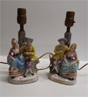Pair of vintage colonial electric lamps. Measures