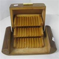 Antique wood cigarette holder. Measures 2.5" h x
