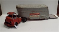 Vintage Wyandotte Truck Lines metal tractor and