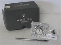 Waterford crystal clock and pen holder in