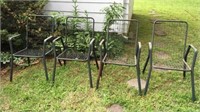 4 metal lawn chairs