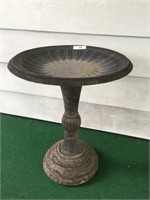 metal bird bath