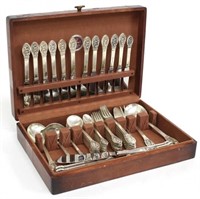 Dragsted Danish Modern Silver Flatware Set for 12