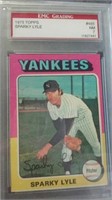 1975 Topps Sparky Lyle graded baseball card