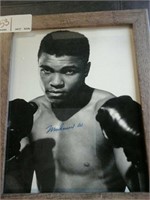 Muhammad Ali framed autographed picture with