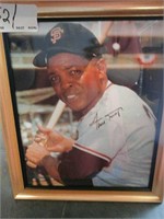 Willie Mays  framed autographed picture with