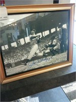 Joe DiMaggio autographed framed picture with