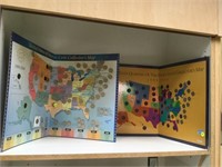 2 STATEHOOD QUARTER MAPS - ONE COMPLETE WITH EXTRA