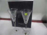 PAIR OF WATERFORD CHAMPAGNE TOASTING FLUTES WITH O